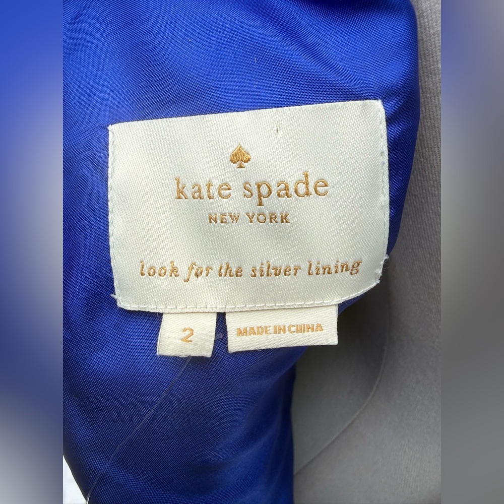 Kate Spade New York Cobalt Blue V-Back Structured Sleeveless Dress NWT Size 2 - Picture 12 of 13